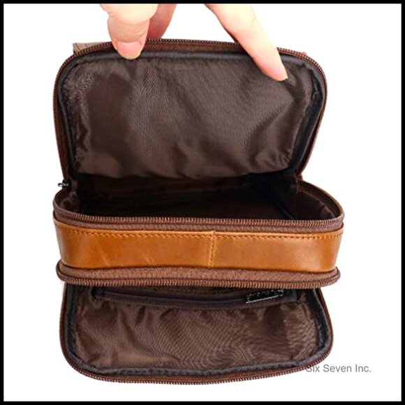URBANZA Leather Sling Shoulder Crossbody Bag Man Purse  Genuine Leather Messenger Bag Sling Shoulder Pack Travel Business Outdoor
